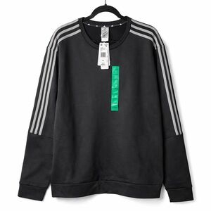 Adidas Black Crewneck Sweatshirt 3-Stripes NWT XL